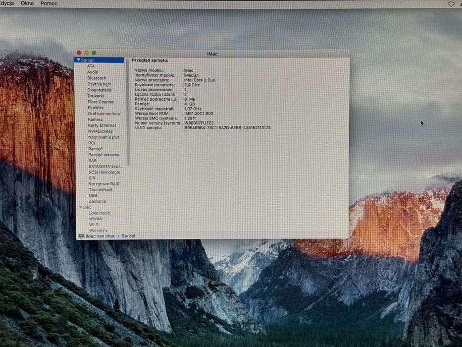 Komputer Apple Imac 20 Cali Sprawny