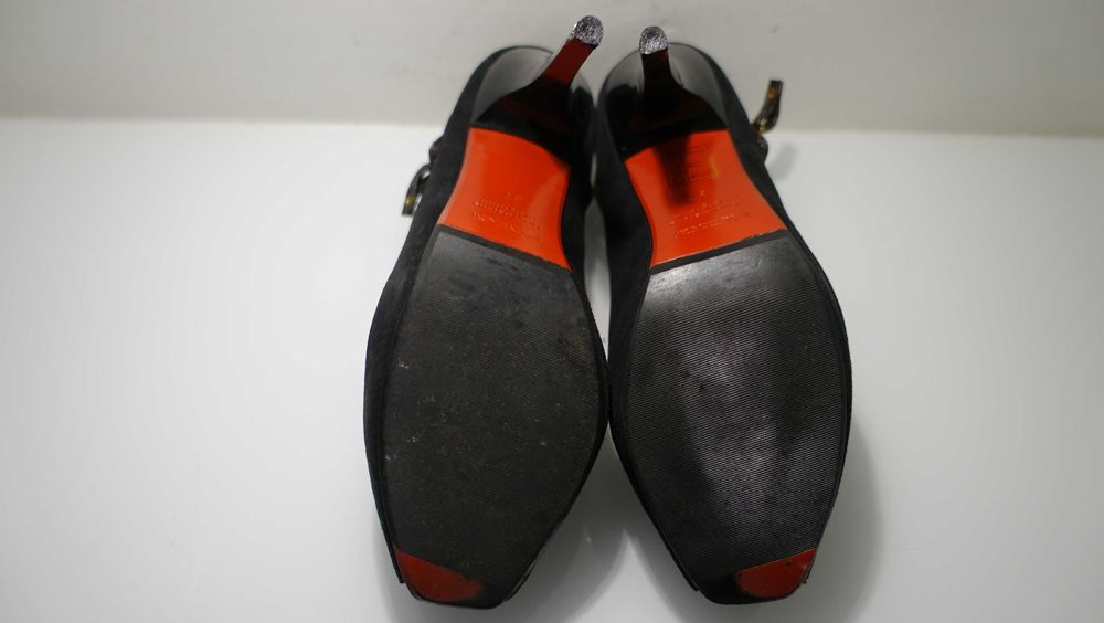 Kazar, czarne skórzane szpilki , rozmiar 37, obcas 13cm