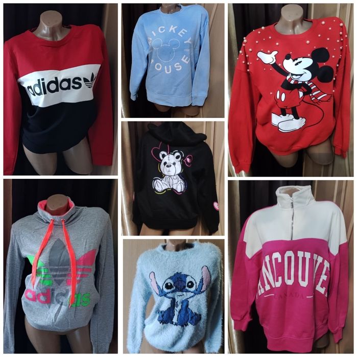 Тёплое худи, свитшоты,толстовки, Adidas,Дисней Мики, Primark,N&M аниме