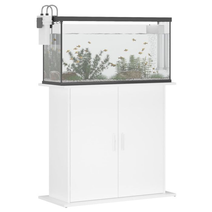 vidaXL Szafka pod akwarium, biała 81x36x73 cm, materiał drewnopochodny
