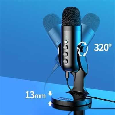 Microfone de Estúdio Profissional Haomuren K66S-C USB + braço – Novo na Caixa