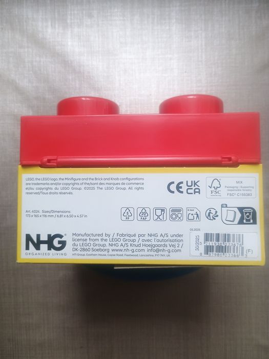 Pudełko śniadaniowe LEGO - kolor czerwony, NOWE