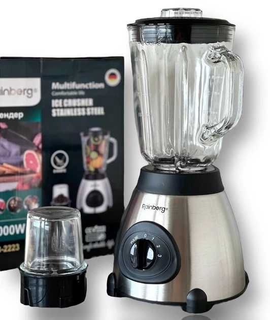 НЕМЕЦКИЙ новый Блендер Rainberg RB-2223 2000 Вт+кофемолка+измельчитель