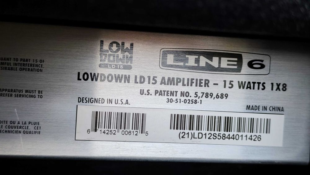 Combo Bass Line 6 LowDown 15 - 15 Watts 1x8