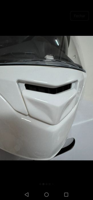 Capacete modular com viseira dupla Vemar NASHI branco .