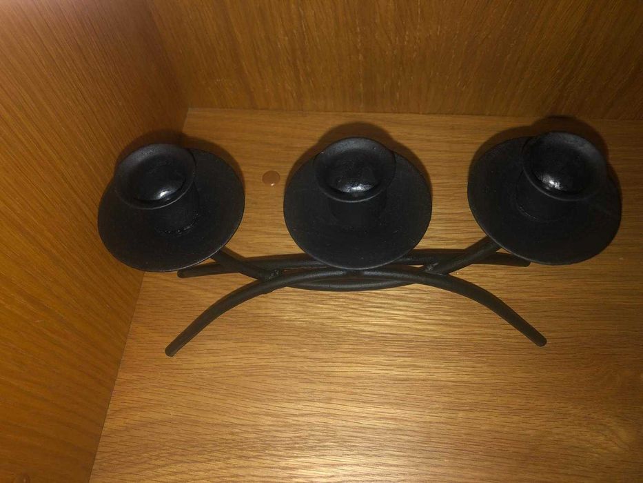 Castiçal de 3 velas em ferro