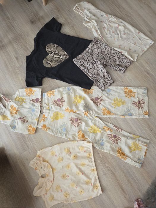 Zestaw ubrań jak nowe r.134 zara, nextH&M