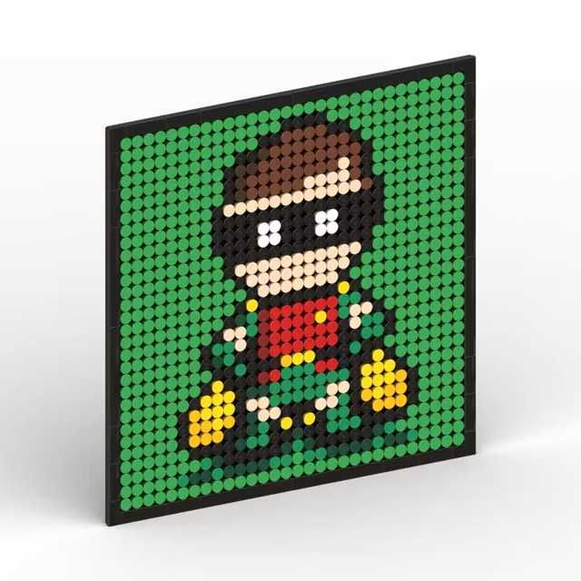 Lego Flat Tile Round 1x1, ok. 400 szt. Zielony