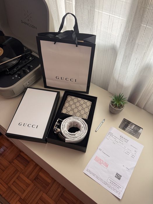 Conjunto Gucci (cinto + carteira)