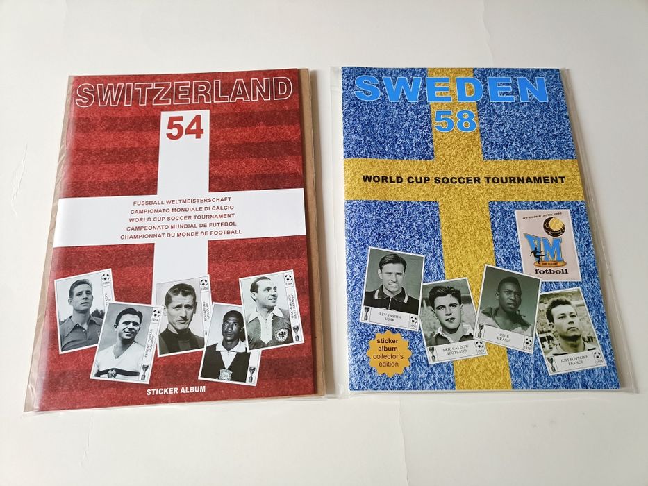 Set Swiss 54 + Sweden 58 WORLD CUP SOCCER ALBUMS
