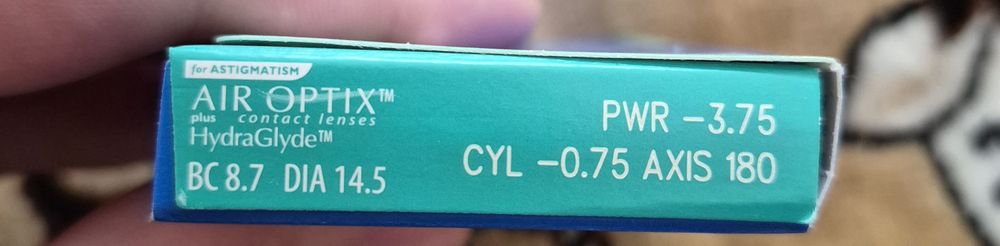 Контактні лінзи Air Optix plus HydraGlyde for Astigmatism  -3.75