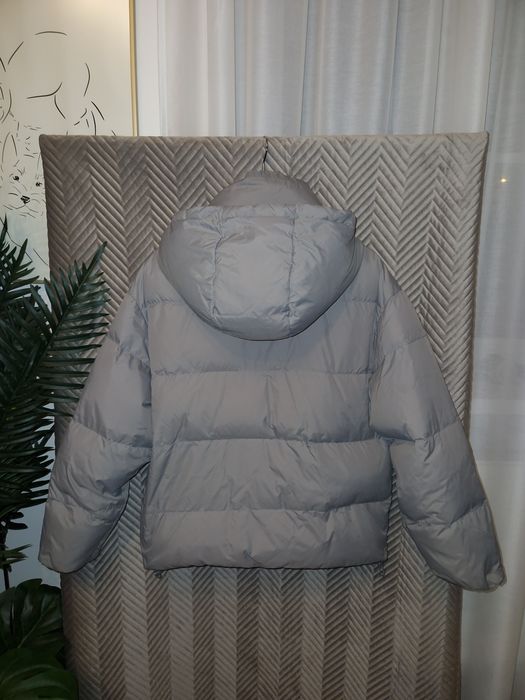 Puchowa kurtka puffer szara House XS / S oversize puch 80% pierze 20%