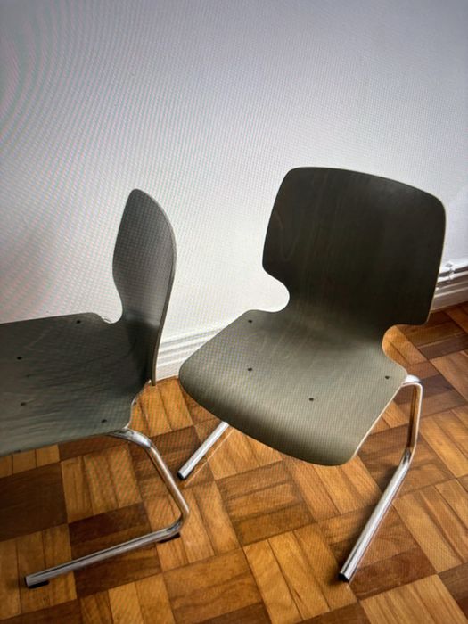 set of 3 mid-century pagwood chairs kusch&co