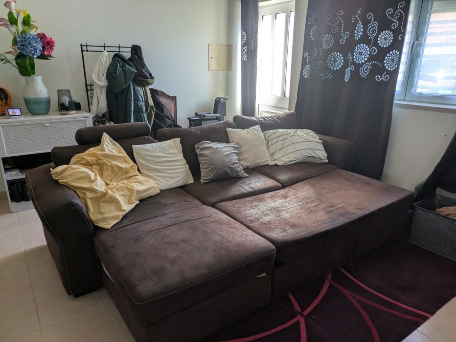 Sofá cama de 3 lugares com chaise 2.65x1.60