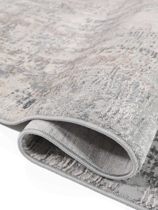 Dywan miękki szary pluszowy biały 170/120cm