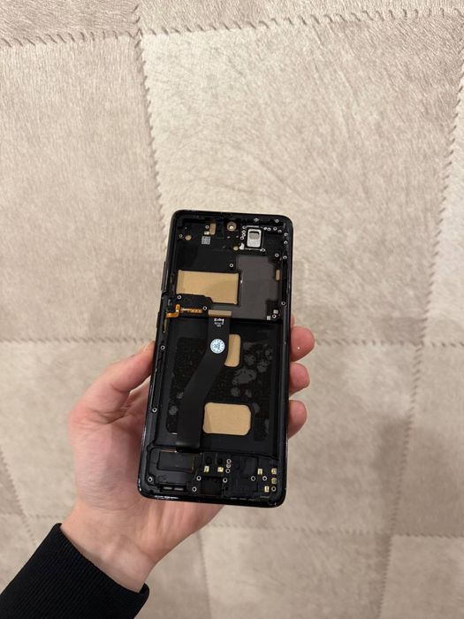Дисплей Samsung Galaxy S21 Ultra с рамкой чёрный, экран + сенсор