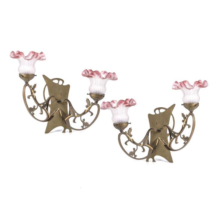 Par Apliques Metal Vidro