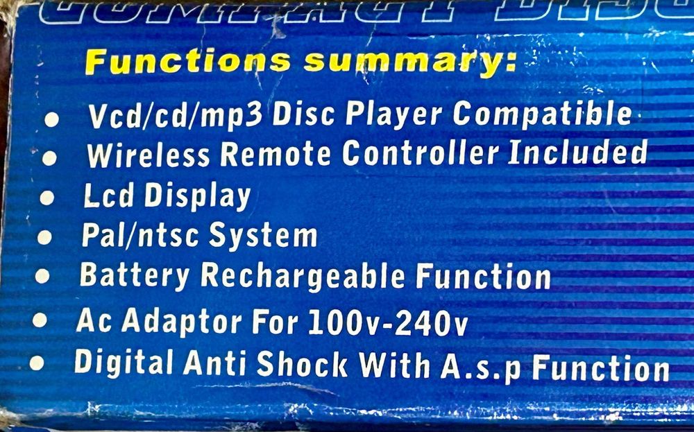 VCD/CD/MP3 Плеер Discman COBRA CR-404