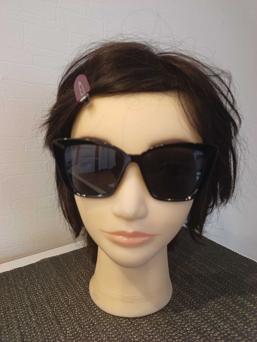 Okulary przeciwsłoneczne damskie cat eye czarne UV400 nowe