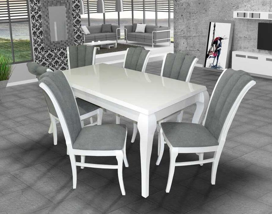 Stół Leonardo Glamour i krzesła WŁOSKIE,różne kolory ,  PRODUCENT