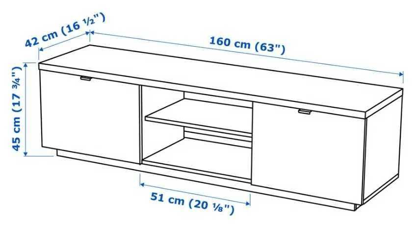 Móvel de TV IKEA BYÅS branco