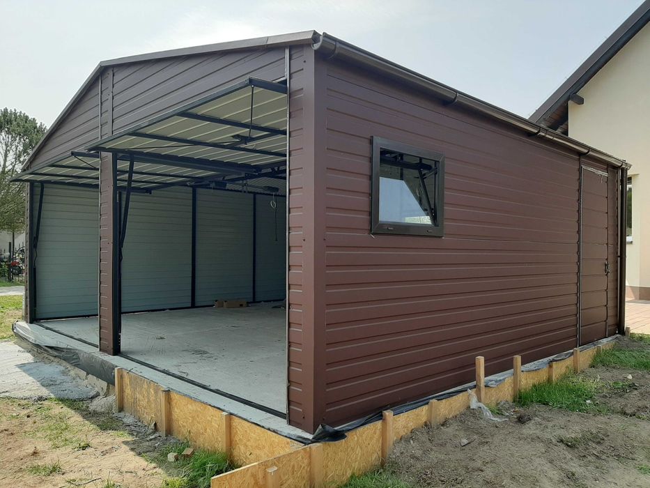 Garaż blaszany DREWNOPODOBNY 6X5 cena PROMOCJA