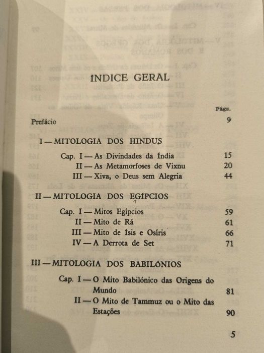 Livro "Deuses da Mitologia" de Manuel Rodrigues