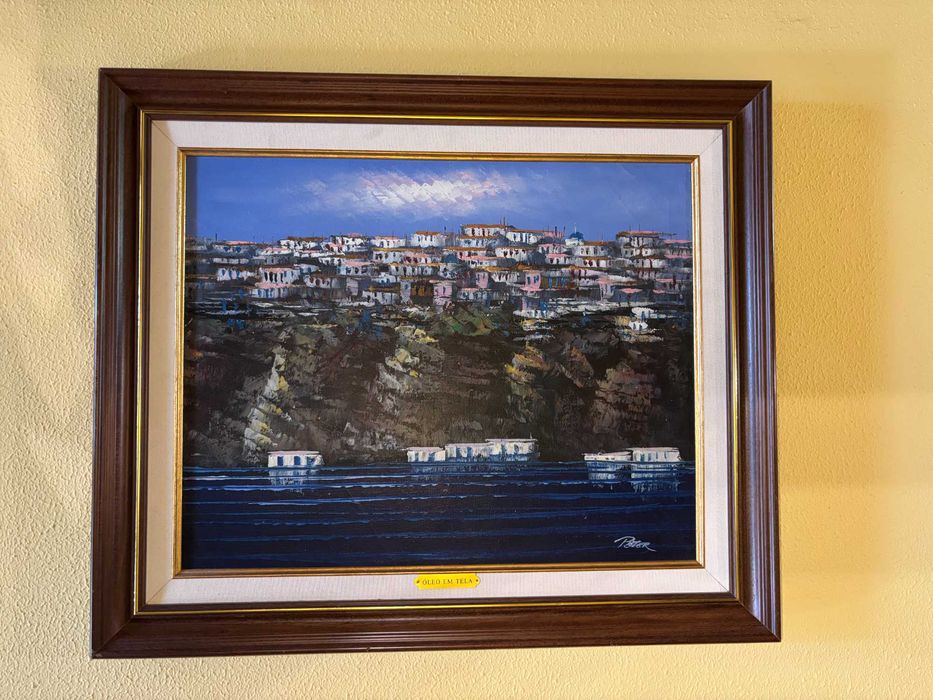 Pintura a óleo sobre tela, de estilo contemporâneo