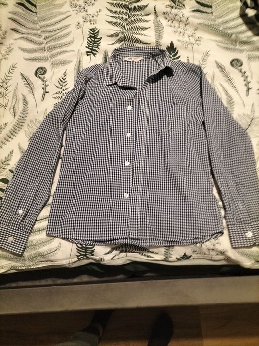 Koszula w kratę elegancka H&M 140, chłopiec