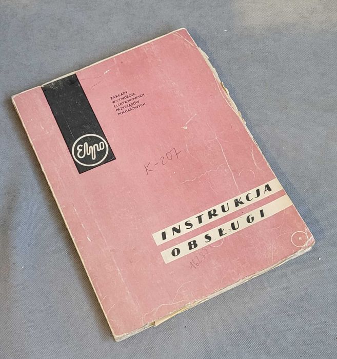 Instrukcja obsługi oscyloskopu Elpo typ K-207.