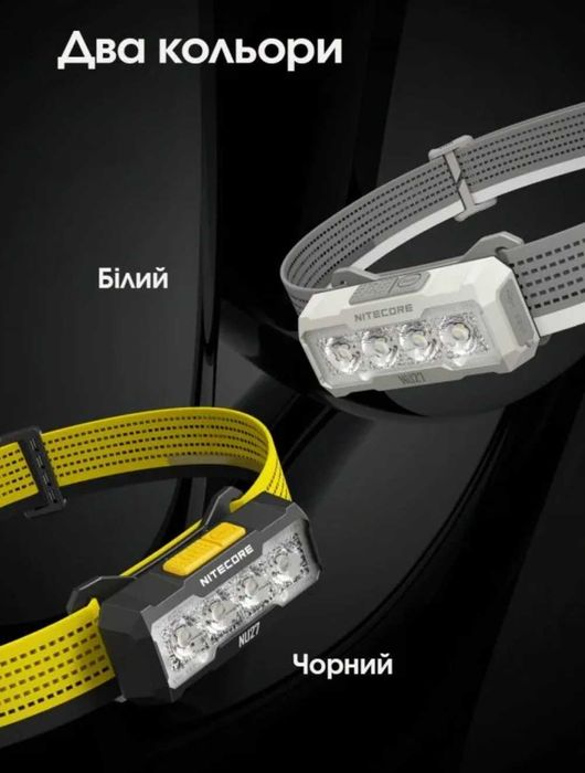 Nitecore NU27 Налобний Ліхтар Біле Жовте Червоне Світло