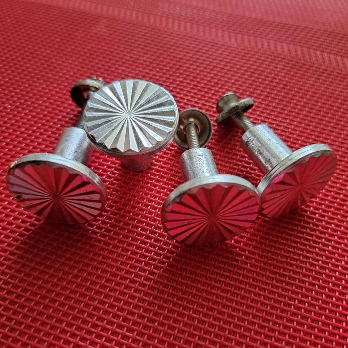 Stare uchwyty meblowe gałki do mebli PRL 4szt