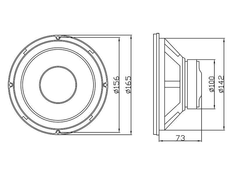 Uniwersalny głośnik niskotonowy 6,5'' 200W 8 Ohm Blow 30-531#