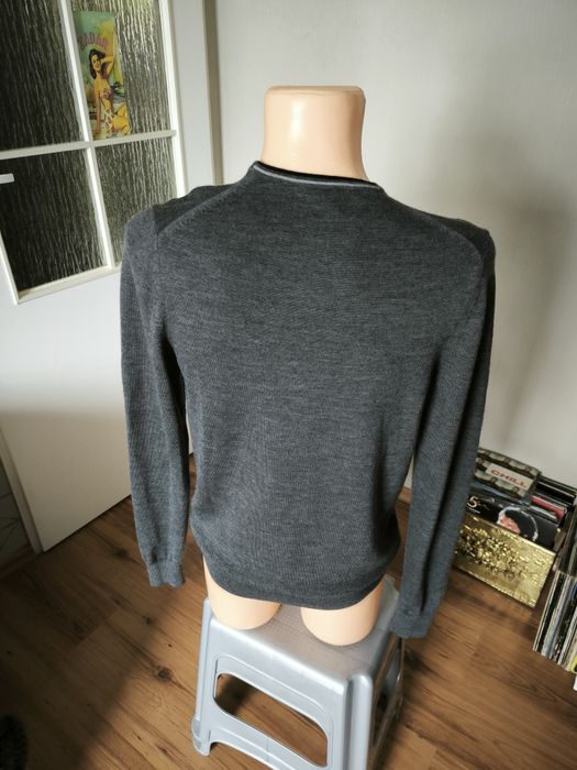 Fred Perry sweterek męski S Merino Wool ciemno szary