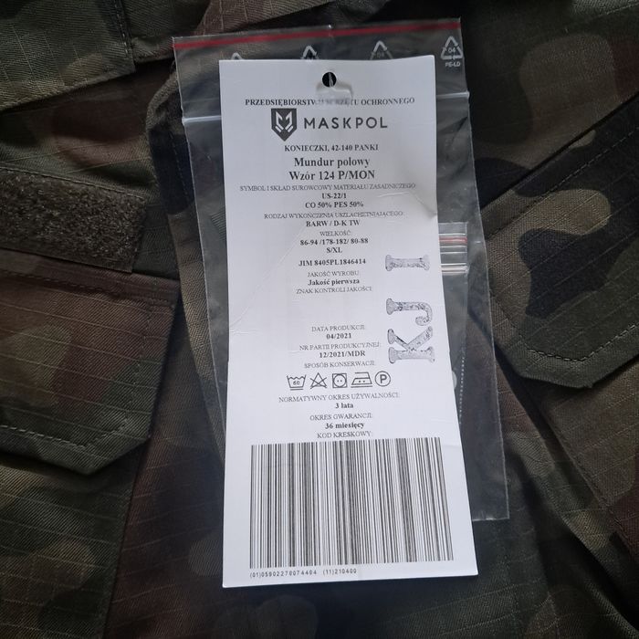 NOWY Mundur wojskowy rozm. S/XL + GRATISY