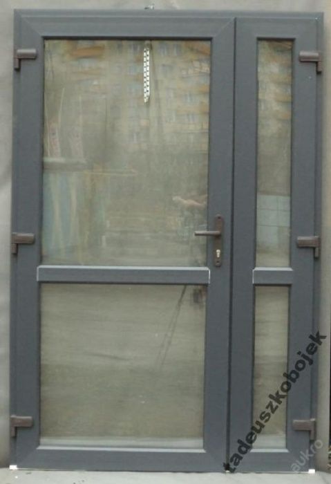 Drzwi PCV dwuskrzydłowe 140x210 ANTRACYT Kielce