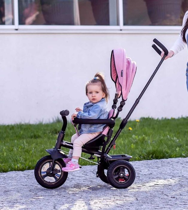 Mocny XXL Rower Trójkołowy Dziecięcy Pchacz Obracane Siedzisko Rower
