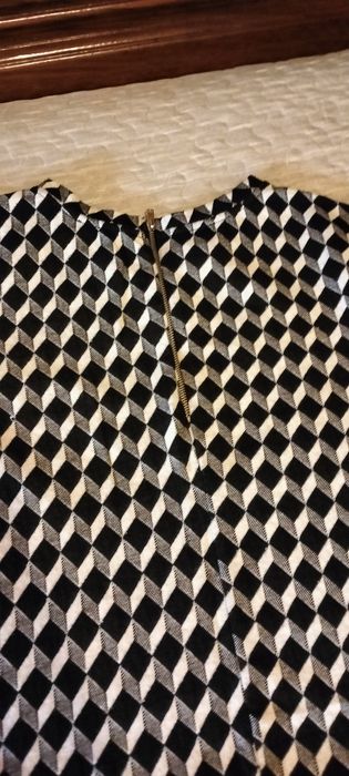 Macacão calção preto e branco