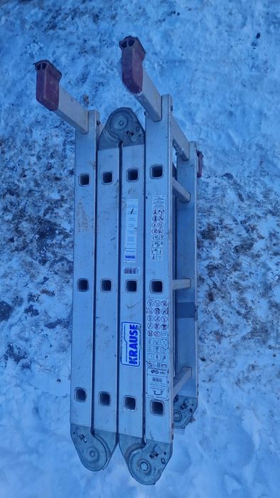 drabina przegubowa z platformą roboczą 355cm aluminiowa Krause podest