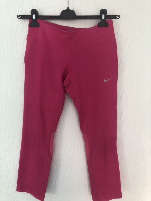 Różowe leginsy sportowe 3/4 nike