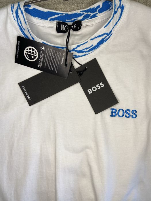 Нова оригінальна футболка boss hugo boss kansas white blue чоловіча М/L