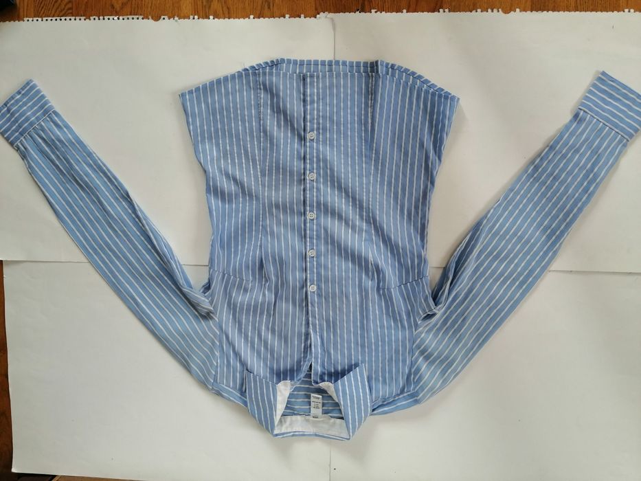 h&m koszula niebieska w pasy rozmiar 34