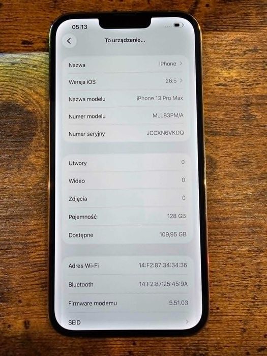 Iphone 13 Pro Max 128Gb Bat:100% IGŁA/Gwarancja/SklepGSM/Lwsk