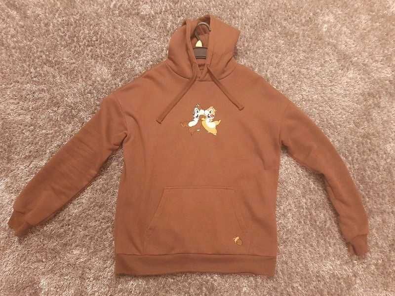 Brązowa bluza z kapturem oversize