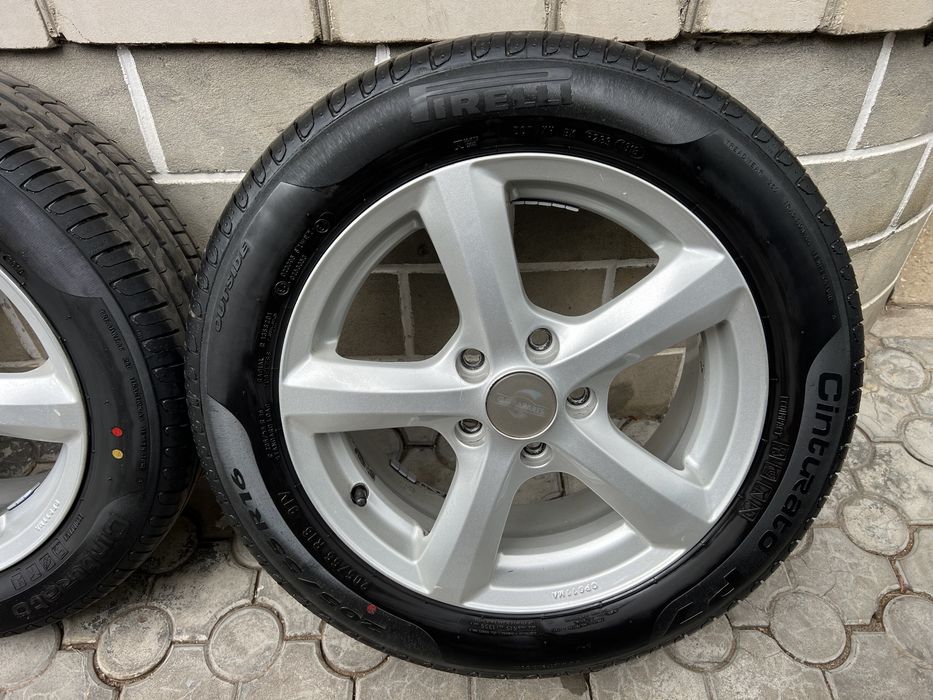 Диски Skoda  VW Seat 5*112 6.5JET50 Pirelli 205 55 R16