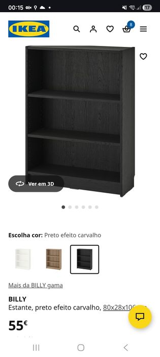 Estante Billy com prateleira adicional