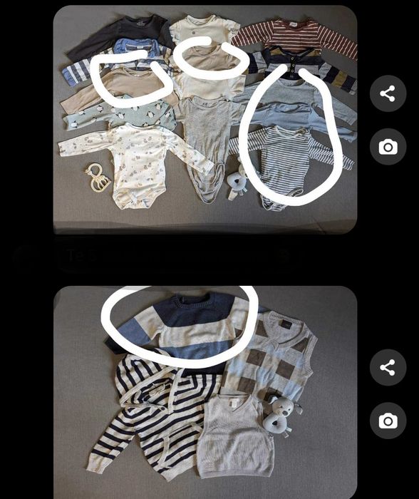 Body i sweterek H&M 74/80