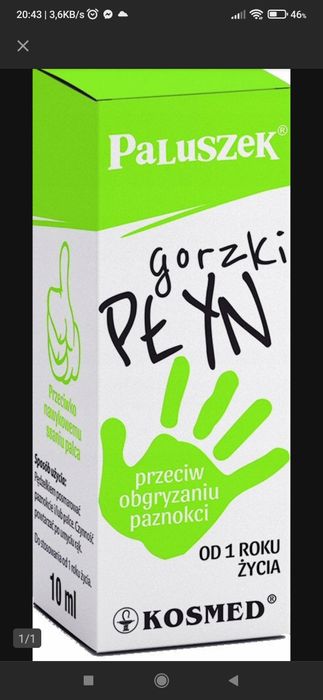 Gorzki płyn na obgryzanie paznokci