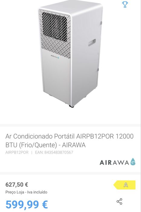 Ar Condicionado Portátil 12000 BTU Frio e Quente – Como Novo