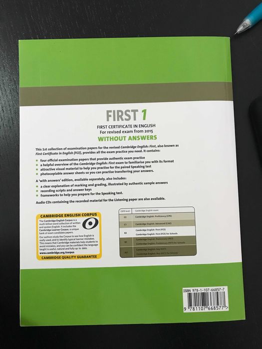 First Cambridge English - FCE English Exam